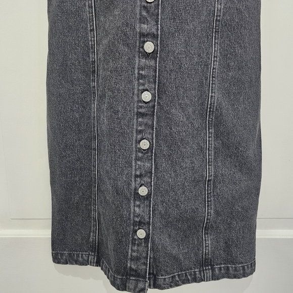Levi's Tuli Denim Button Down Mini Dress Black Stonewash Size S - Picture 6 of 17